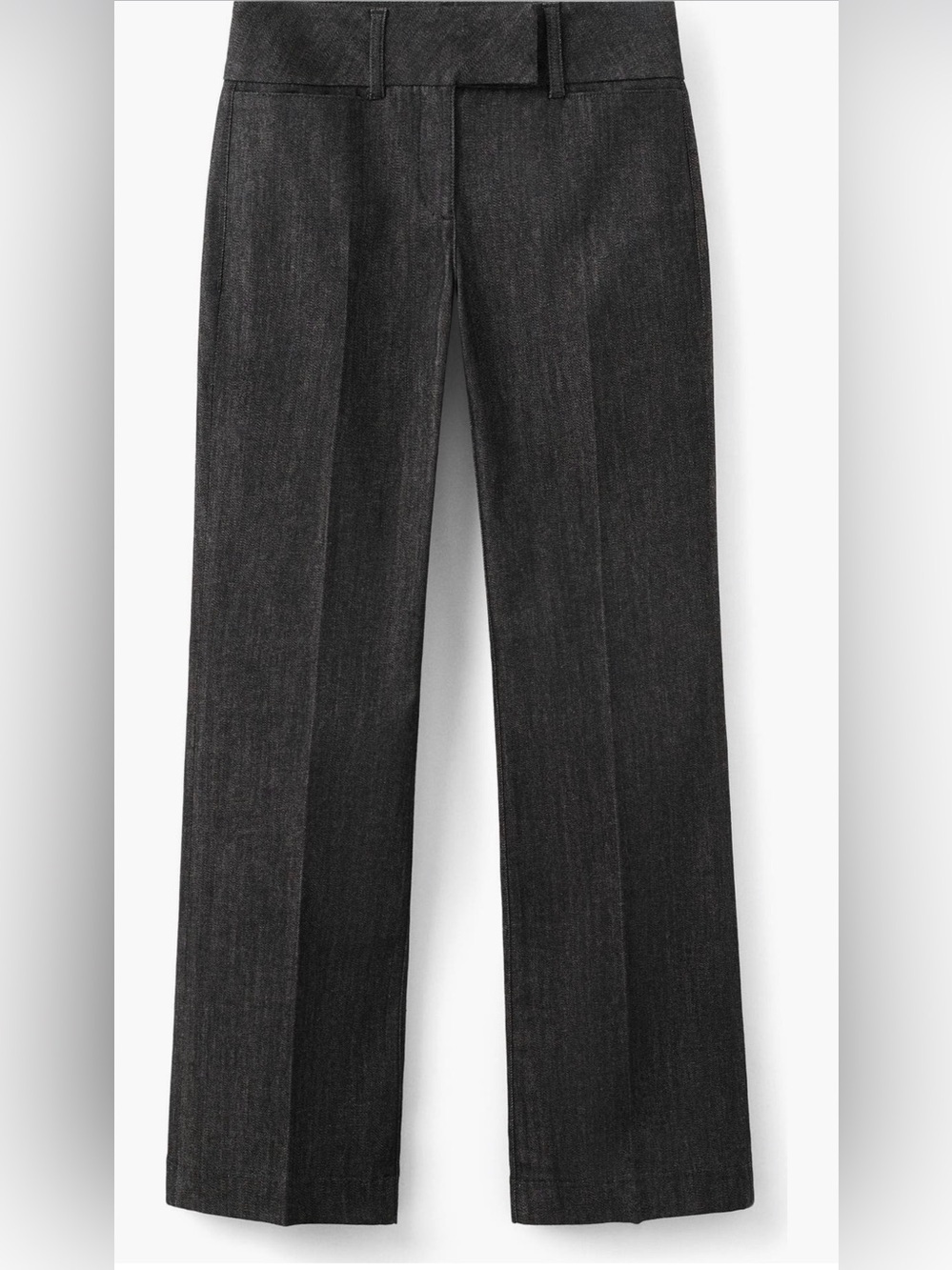 MANGO june Strech Denim Pants Black Size 10 NWOT